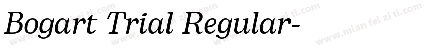 Bogart Trial Regular字体转换